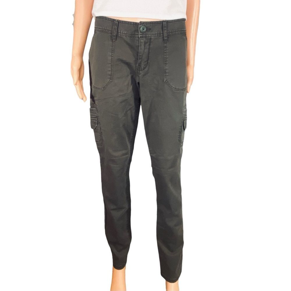 Mossimo Supply Co Gray Cargo Pants Casual Utility Skinny Grunge Size 11 Juniors